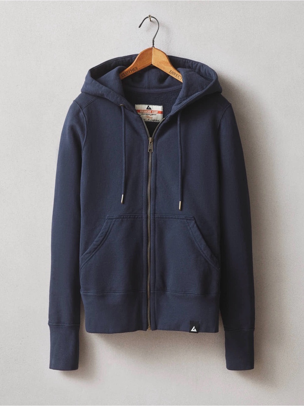 American Giant Classic Navy Zip-Up Hoodie Jacket